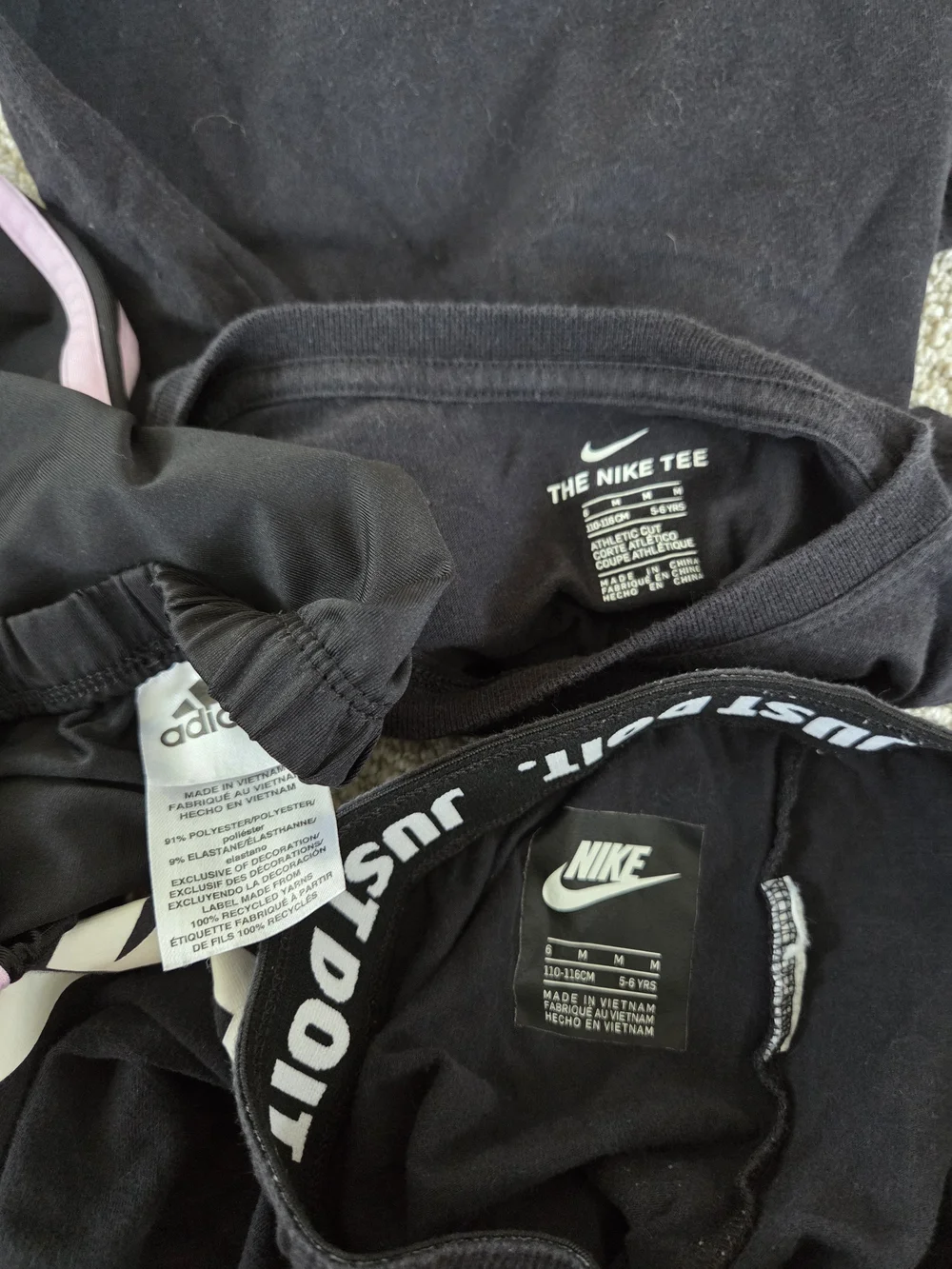 Nike, Adidas, and Under Armour Girls Athletic Clothing Lot